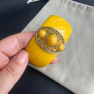 Yellow and Silver Women's Bracelet